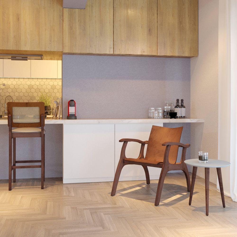 Poltrona Cancun Estrutura Madeira Maciça Encosto E Assento Anatômico Amêndoa - 5