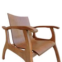 Poltrona Cancun Estrutura Madeira Maciça Encosto E Assento Anatômico Amêndoa - 2