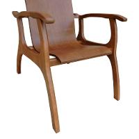 Poltrona Cancun Estrutura Madeira Maciça Encosto E Assento Anatômico Amêndoa - 6