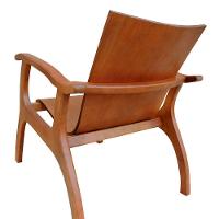 Poltrona Cancun Estrutura Madeira Maciça Encosto E Assento Anatômico Amêndoa - 7