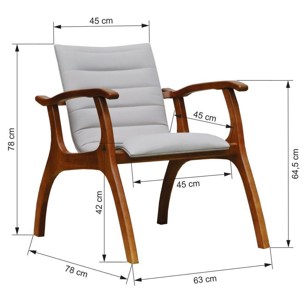 Poltrona Cancun Estrutura Madeira Maciça Encosto E Assento Anatômico Amêndoa/bege - 5