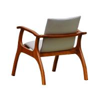 Poltrona Cancun Estrutura Madeira Maciça Encosto E Assento Anatômico Amêndoa/bege - 9