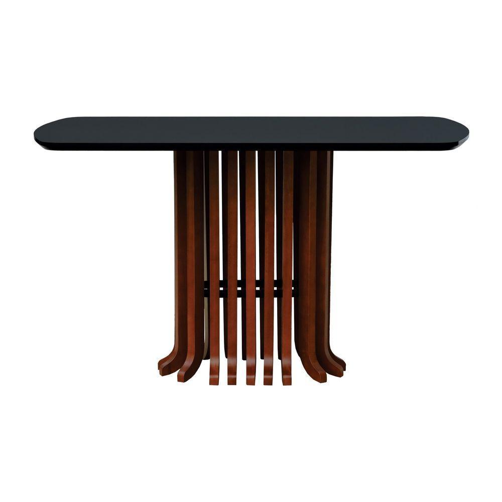 Mesa De Jantar Denver Tampo Retangular 136x80cm Amêndoa-preto - 2