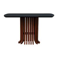 Mesa De Jantar Denver Tampo Retangular 136x80cm Amêndoa-preto - 2