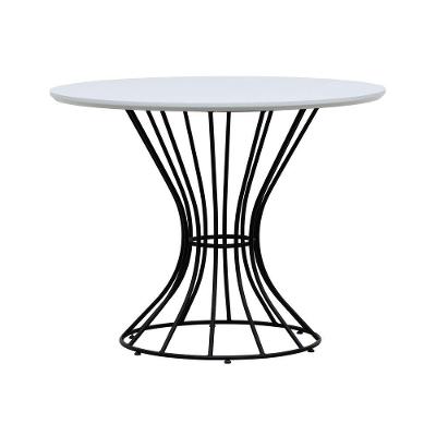 Mesa De Jantar Fendi ø100 Preto-branco