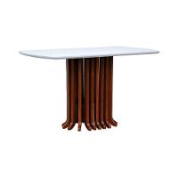 Mesa De Jantar Denver Tampo Retangular 136x80cm Amêndoa-branco - 1