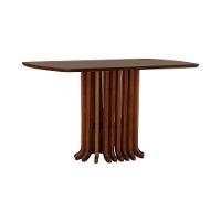 Mesa De Jantar Denver Tampo Retangular 136x80cm Amêndoa - 1