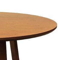 Mesa De Jantar Madri Madeira Maciça - Amêndoa Tampo ø120 Laminado Envernizado Cinamomo - 2