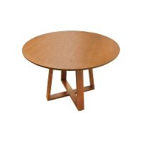 Mesa De Jantar Madri Madeira Maciça - Amêndoa Tampo ø120 Laminado Envernizado Cinamomo - 4