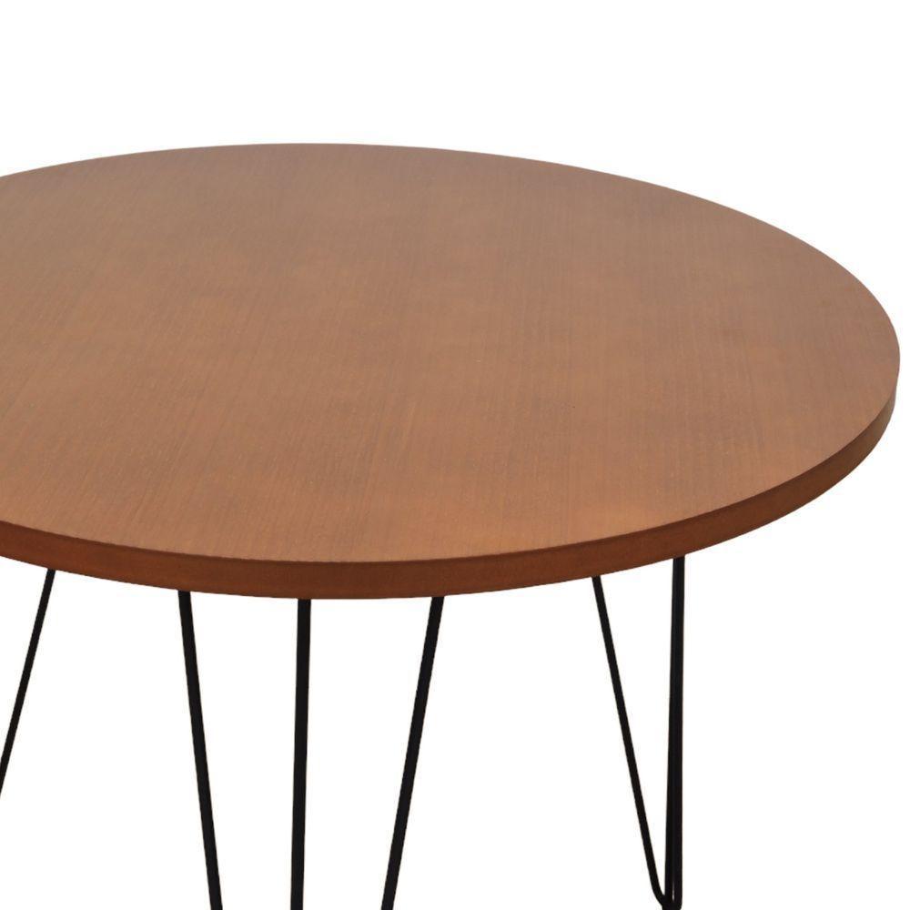 Mesa De Jantar Spectro Redonda ø900x750 - Preto Amêndoa - 2