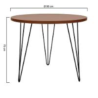 Mesa De Jantar Spectro Redonda ø900x750 - Preto Amêndoa