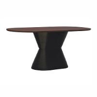 Mesa De Jantar Apollo Tampo Oblongo 180x90cm Preto-amêndoa - 1