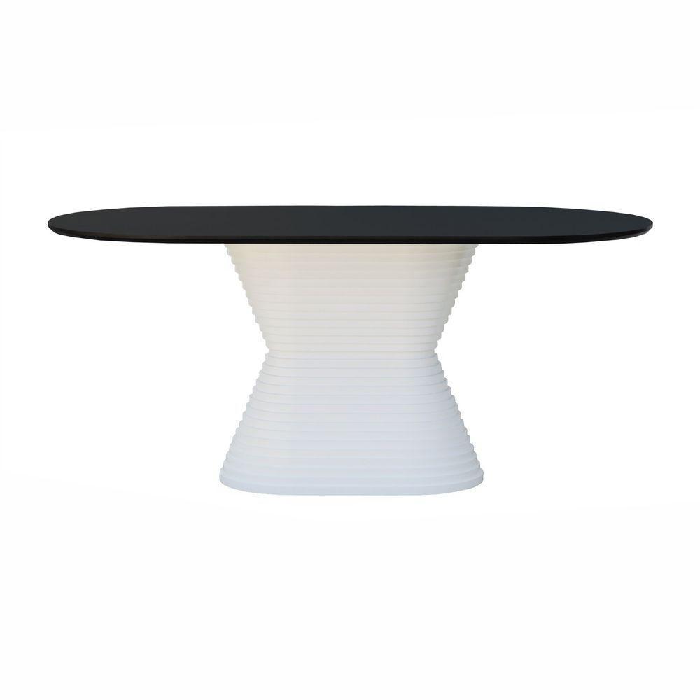 Mesa De Jantar Apollo Tampo Oblongo 180x90cm Branco-preto - 4
