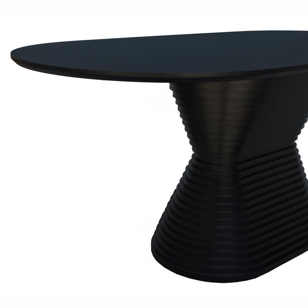 Mesa De Jantar Apollo Tampo Oblongo 180x90cm Preto - 4