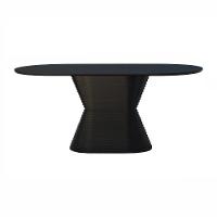 Mesa De Jantar Apollo Tampo Oblongo 180x90cm Preto - 5