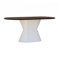 Mesa De Jantar Apollo Tampo Oblongo 180x90cm Branco-amêndoa - 1