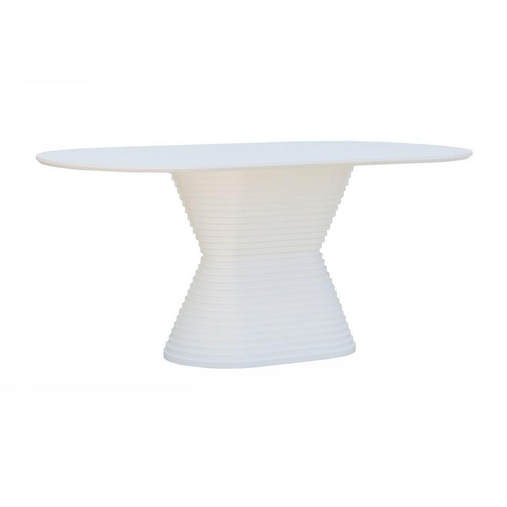 Mesa De Jantar Apollo Tampo Oblongo 180x90cm Branco - 1