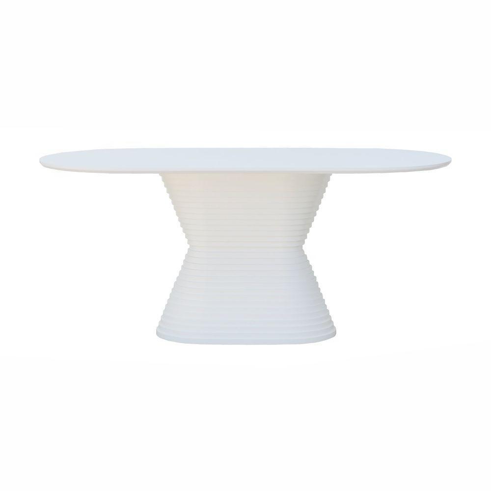 Mesa De Jantar Apollo Tampo Oblongo 180x90cm Branco - 2