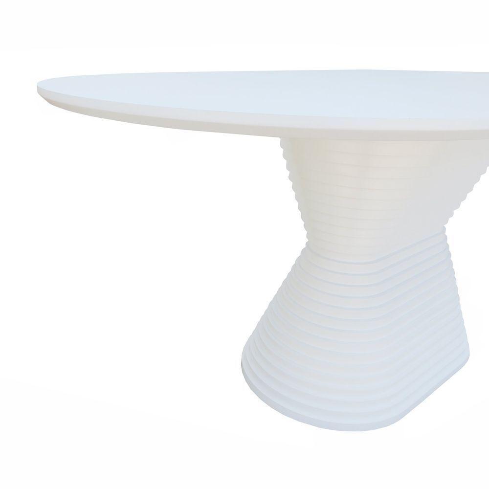 Mesa De Jantar Apollo Tampo Oblongo 180x90cm Branco - 3
