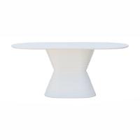 Mesa De Jantar Apollo Tampo Oblongo 180x90cm Branco - 2