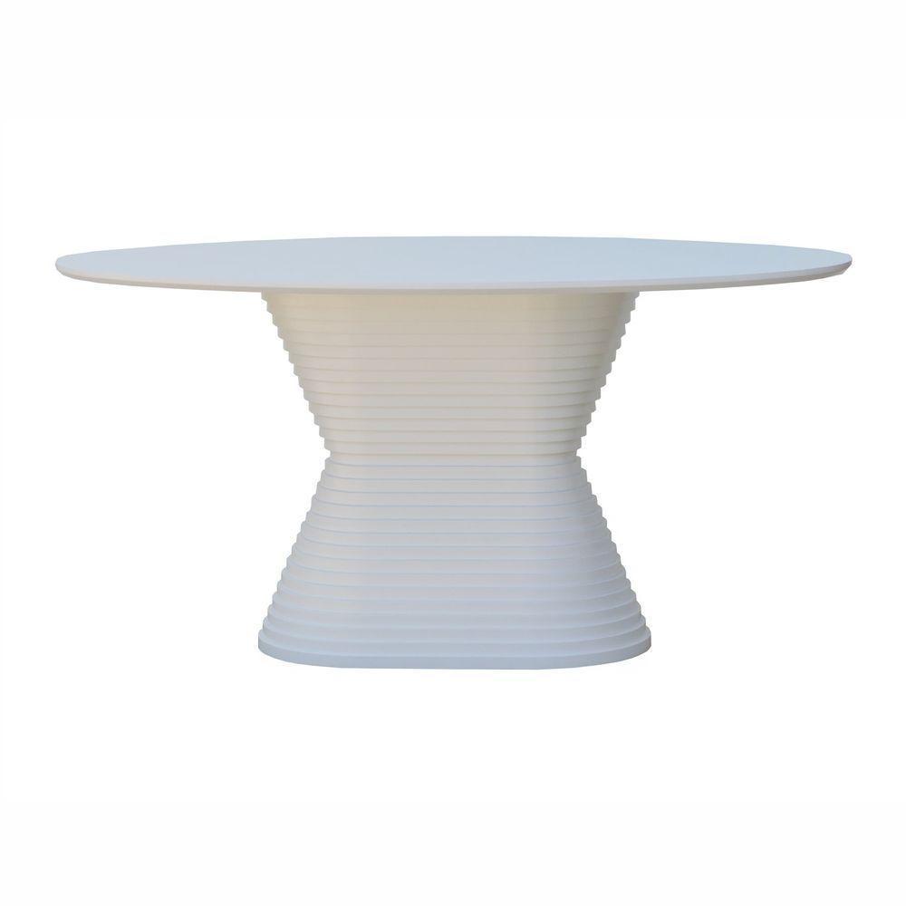 Mesa De Jantar Apollo Tampo Oval 160x90cm Branco - 5