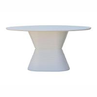 Mesa De Jantar Apollo Tampo Oval 160x90cm Branco - 5