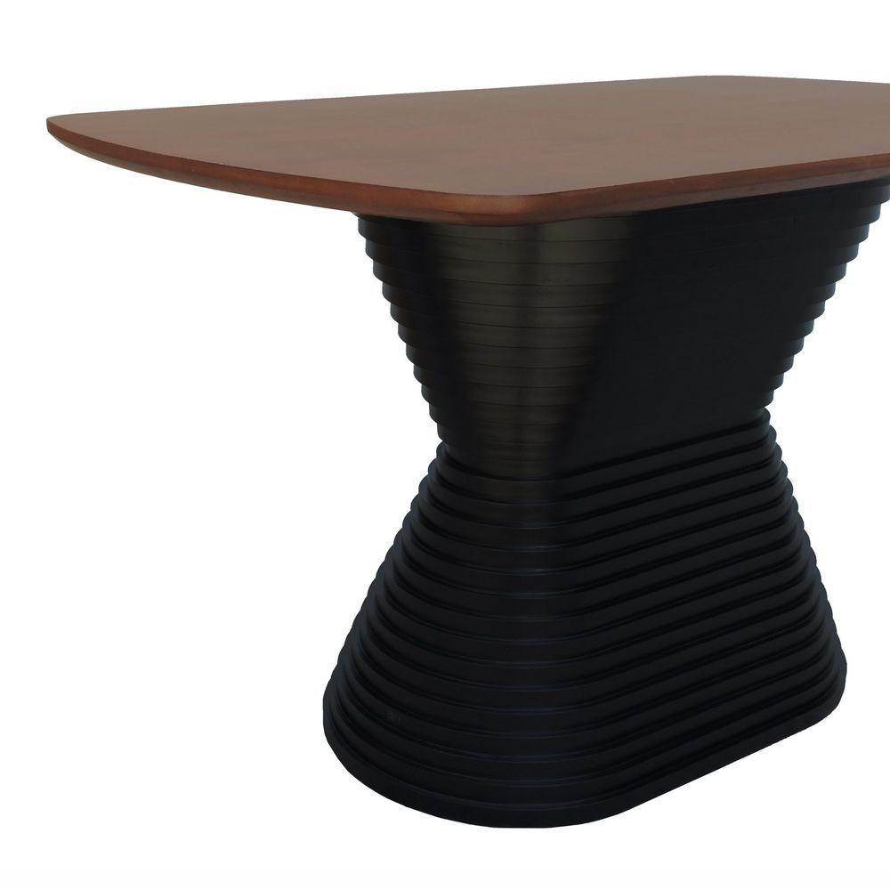Mesa De Jantar Apollo Tampo Retangular 136x80cm Preto-amêndoa - 4