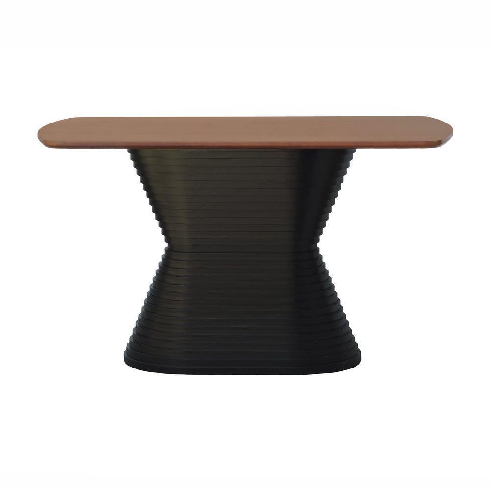 Mesa De Jantar Apollo Tampo Retangular 136x80cm Preto-amêndoa - 5