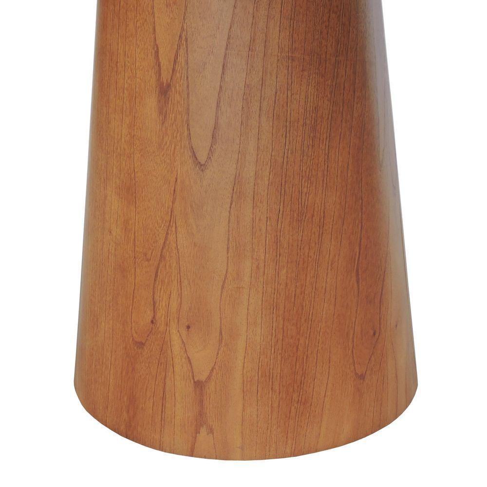 Mesa De Jantar Base Cone Laminado Cinamomo Amêndoa Tampo ø150 Laqueado Preto - 3