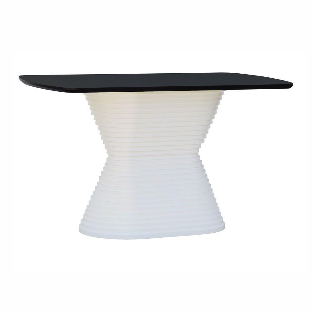 Mesa De Jantar Apollo Tampo Retangular 136x80cm Branco-preto - 1