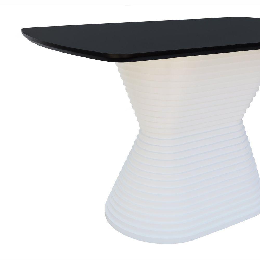 Mesa De Jantar Apollo Tampo Retangular 136x80cm Branco-preto - 2