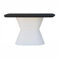 Mesa De Jantar Apollo Tampo Retangular 136x80cm Branco-preto - 5
