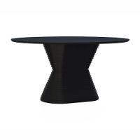Mesa De Jantar Apollo Tampo Oval 160x90cm Preto - 1