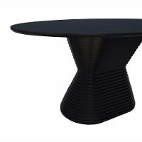 Mesa De Jantar Apollo Tampo Oval 160x90cm Preto - 3