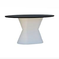 Mesa De Jantar Apollo Tampo Oval 160x90cm Branco-preto - 1