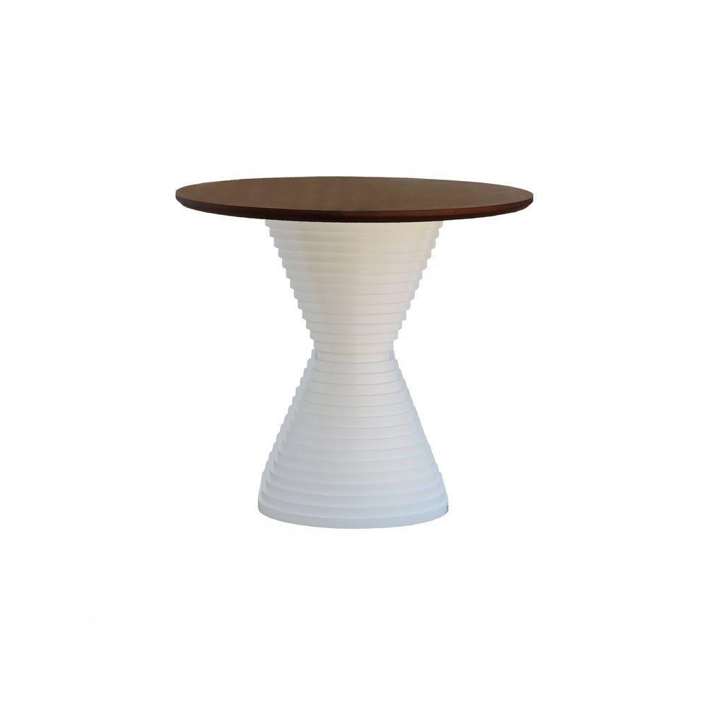 Mesa De Jantar Apollo Tampo Oval 160x90cm Branco-amêndoa - 4