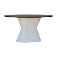 Mesa De Jantar Apollo Tampo Oval 160x90cm Branco-amêndoa - 1
