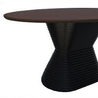 Mesa De Jantar Apollo Tampo Oval 160x90cm Preto-amêndoa - 3