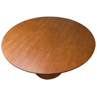 Mesa De Jantar Base Cone Laminado Cinamomo Amêndoa Tampo ø120 Laminado Envernizado Cinamomo - 2