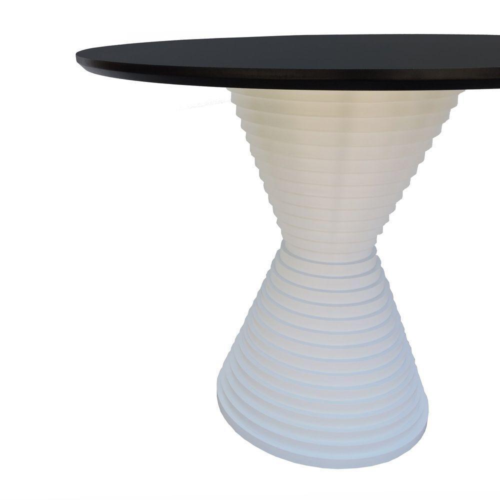 Mesa De Jantar Apollo Tampo Redondo ø100 Branco-preto - 4