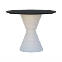 Mesa De Jantar Apollo Tampo Redondo ø100 Branco-preto - 1