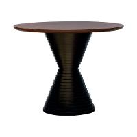 Mesa De Jantar Apollo Tampo Redondo ø100 Preto-amêndoa - 1