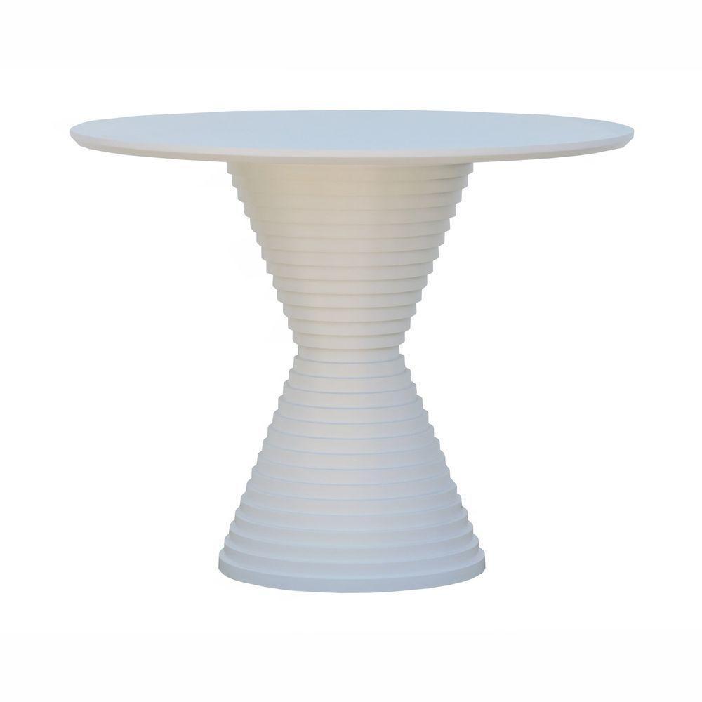 Mesa De Jantar Apollo Tampo Redondo ø100 Branco - 1