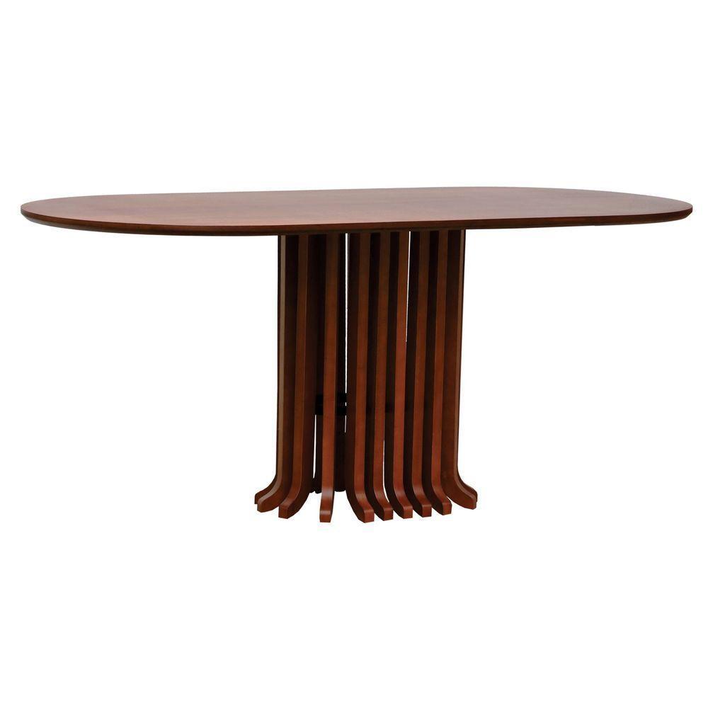 Mesa De Jantar Denver Tampo Oblongo 180x90cm Amêndoa - 1