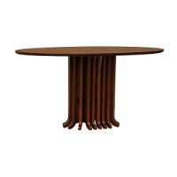 Mesa De Jantar Denver Tampo Oval 160x90cm Amêndoa - 1