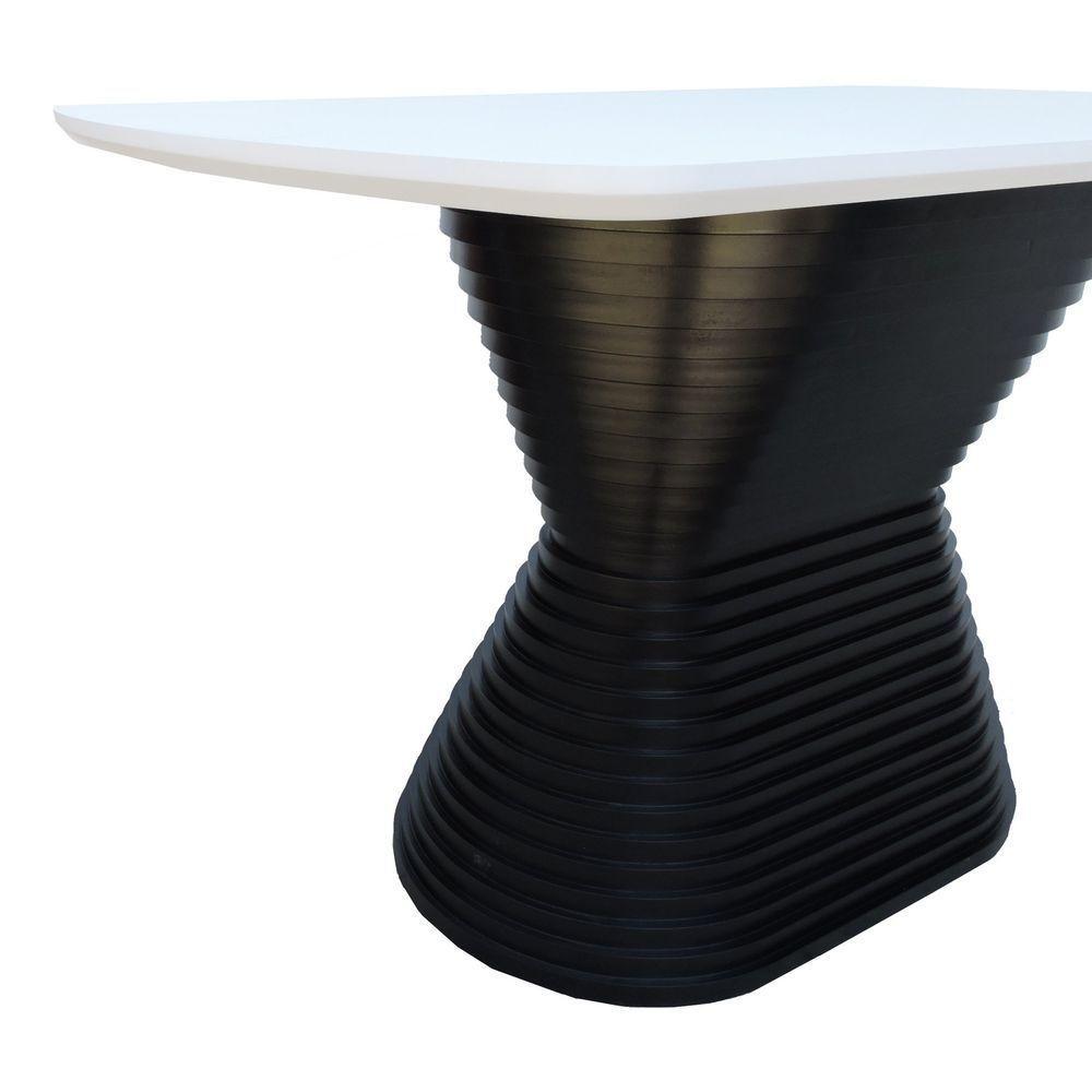 Mesa De Jantar Apollo Tampo Retangular 136x80cm Preto-branco - 3