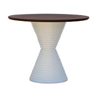 Mesa De Jantar Apollo Tampo Redondo ø100 Branco-amêndoa - 1