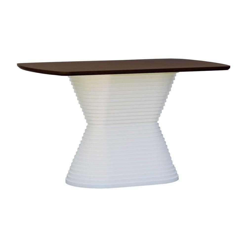Mesa De Jantar Apollo Tampo Retangular 136x80cm Branco-amêndoa - 1