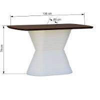 Mesa De Jantar Apollo Tampo Retangular 136x80cm Branco-amêndoa - 2