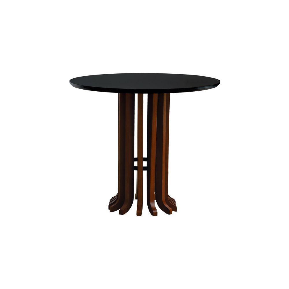 Mesa De Jantar Denver Tampo Oval 160x90cm Amêndoa-preto - 4